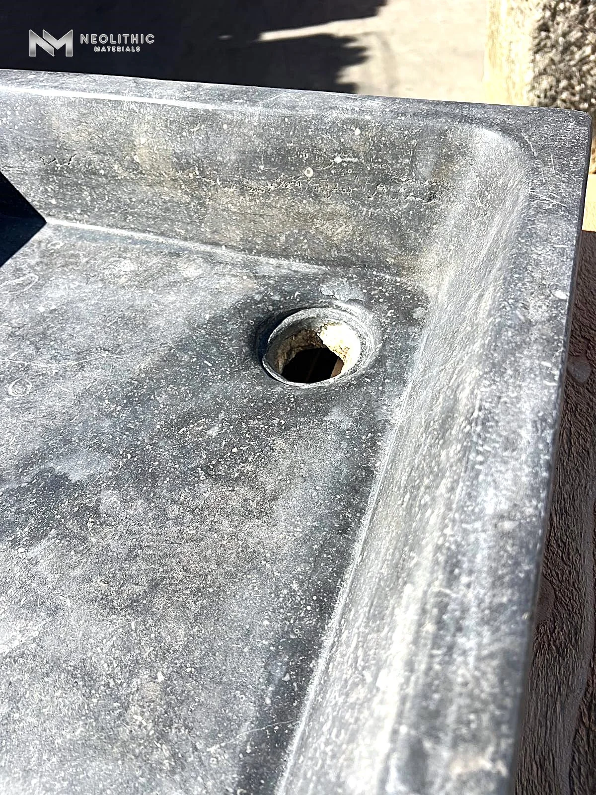 Antique Belgian Dark Bluestone Sink - Image 3